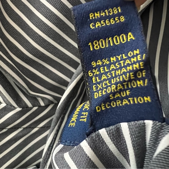 Ralph Lauren blue label classic fit performance gray button-up long sleeve shirt - Picture 10 of 11